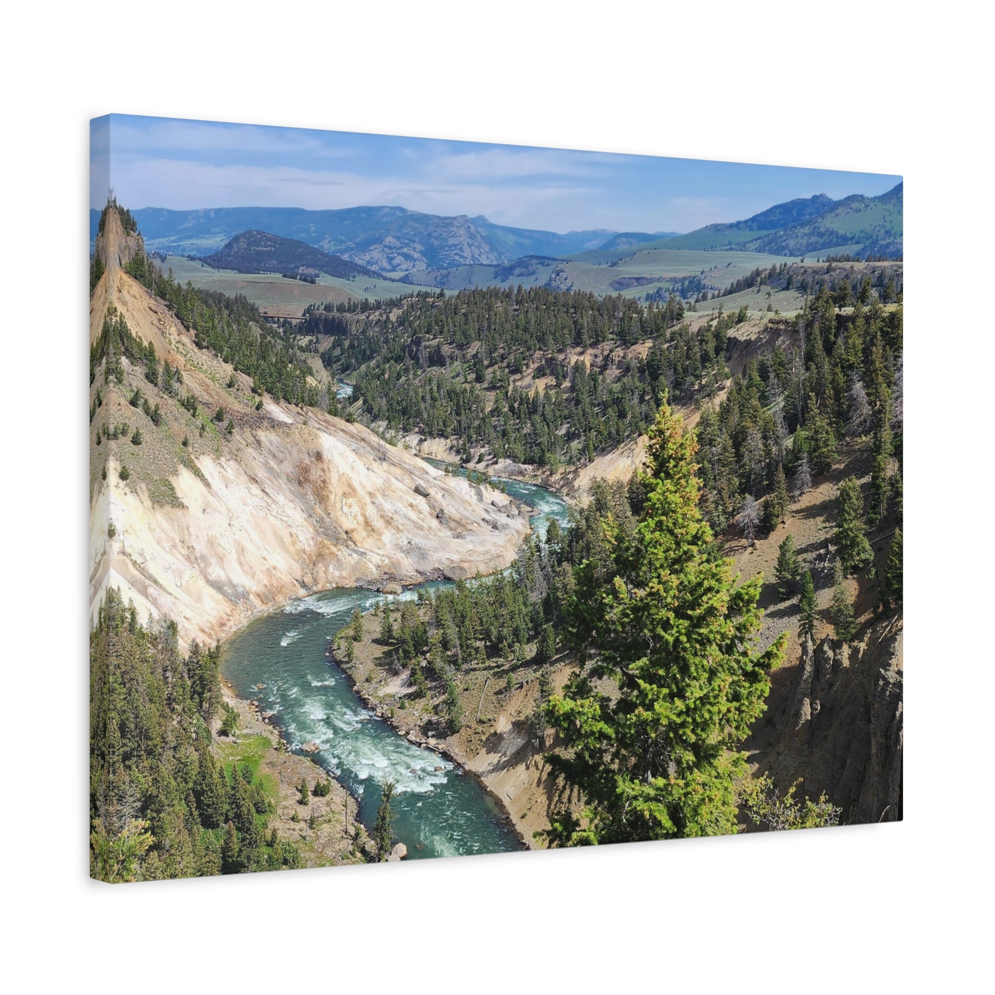Yellowstone River Canyon Canvas Print — Scenic National Park Wall Art
