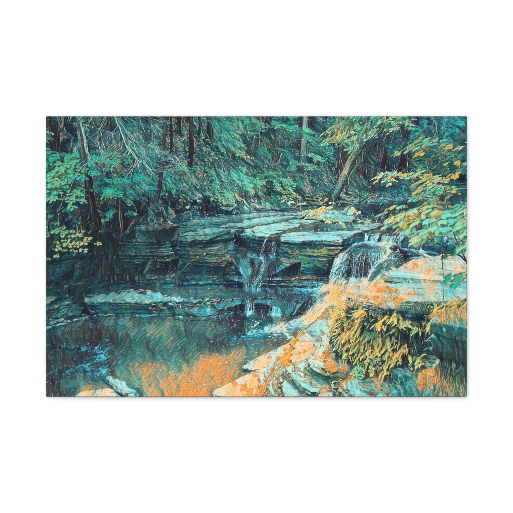 Buttermilk Falls Canvas Print — Tranquil Nature Wall Art