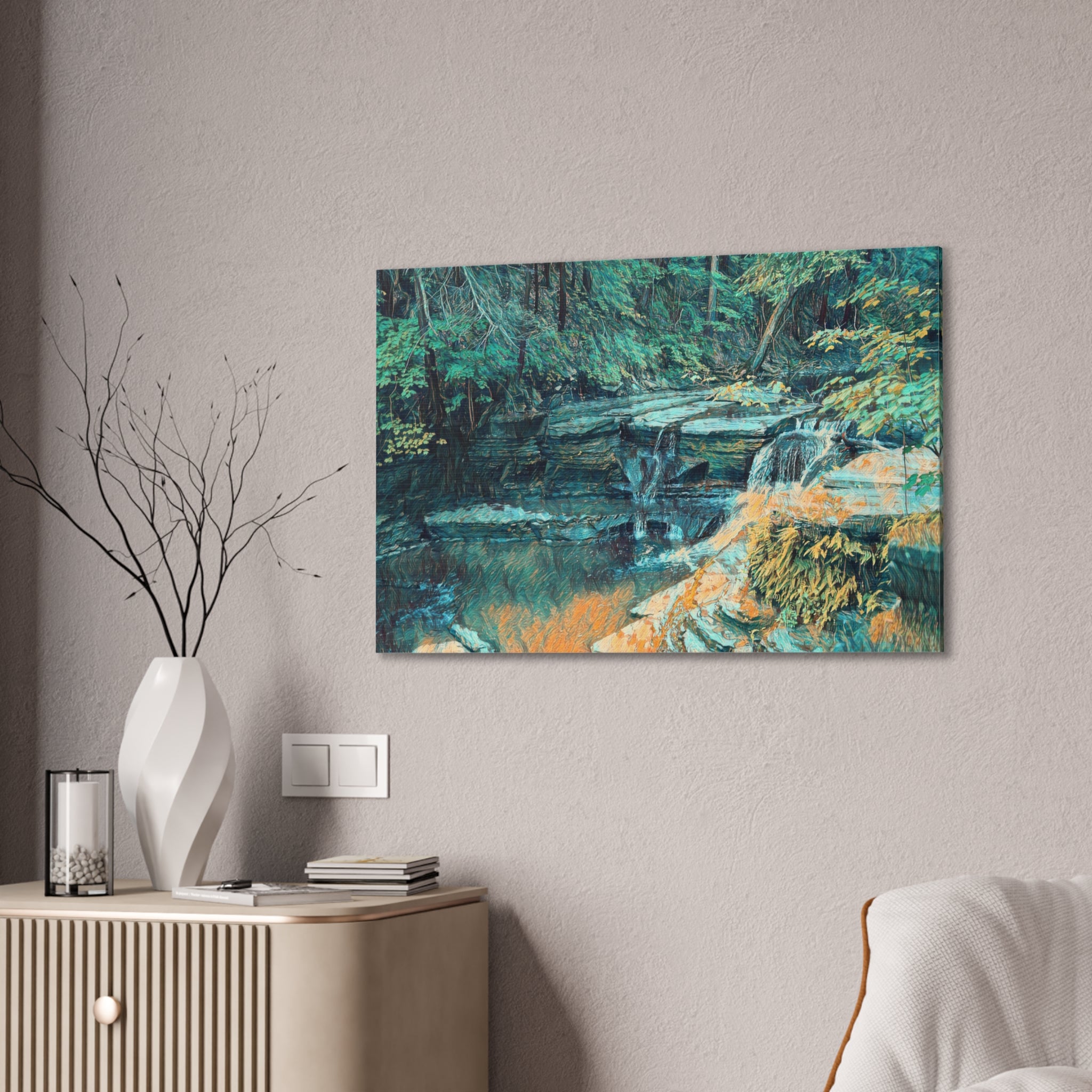 Buttermilk Falls Canvas Print — Tranquil Nature Wall Art