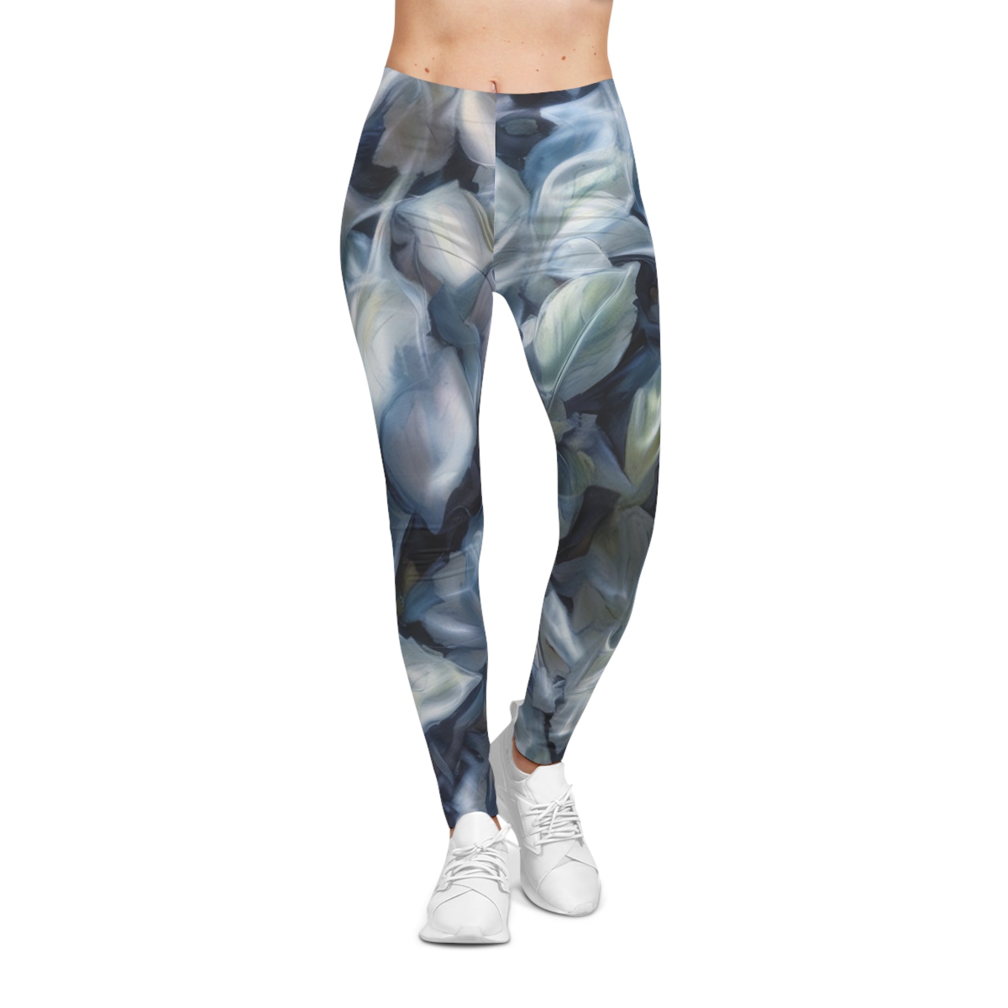 Botanical Blue Smoke Leggings