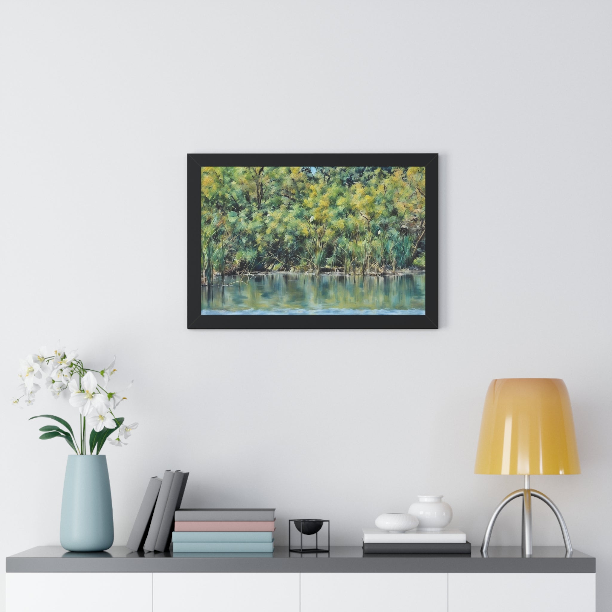 Framed Landscape Poster – Marsh Peace