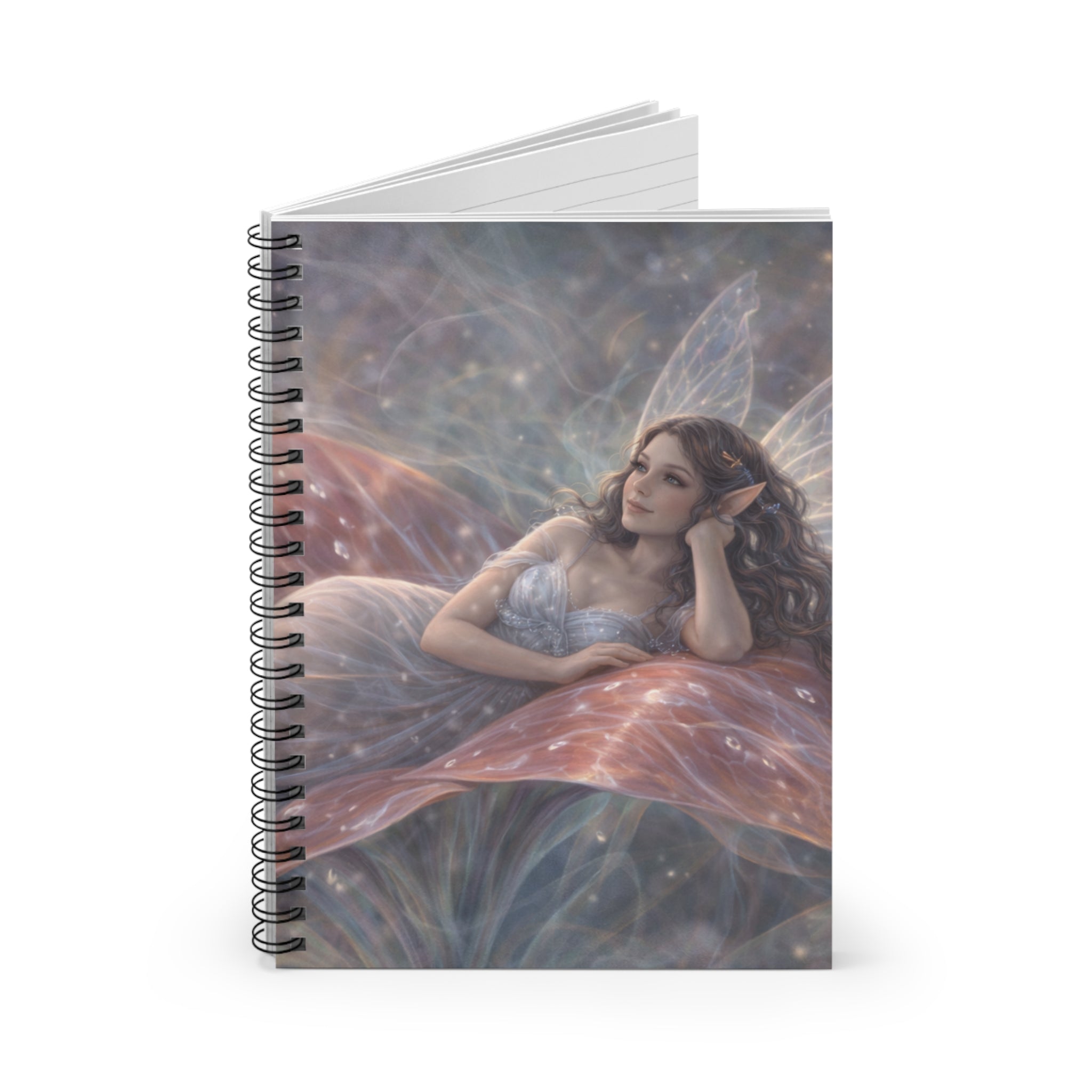 Stargazer Fairy Dreamscape Spiral Notebook — Ruled Fantasy Journal for Writing & Sketching