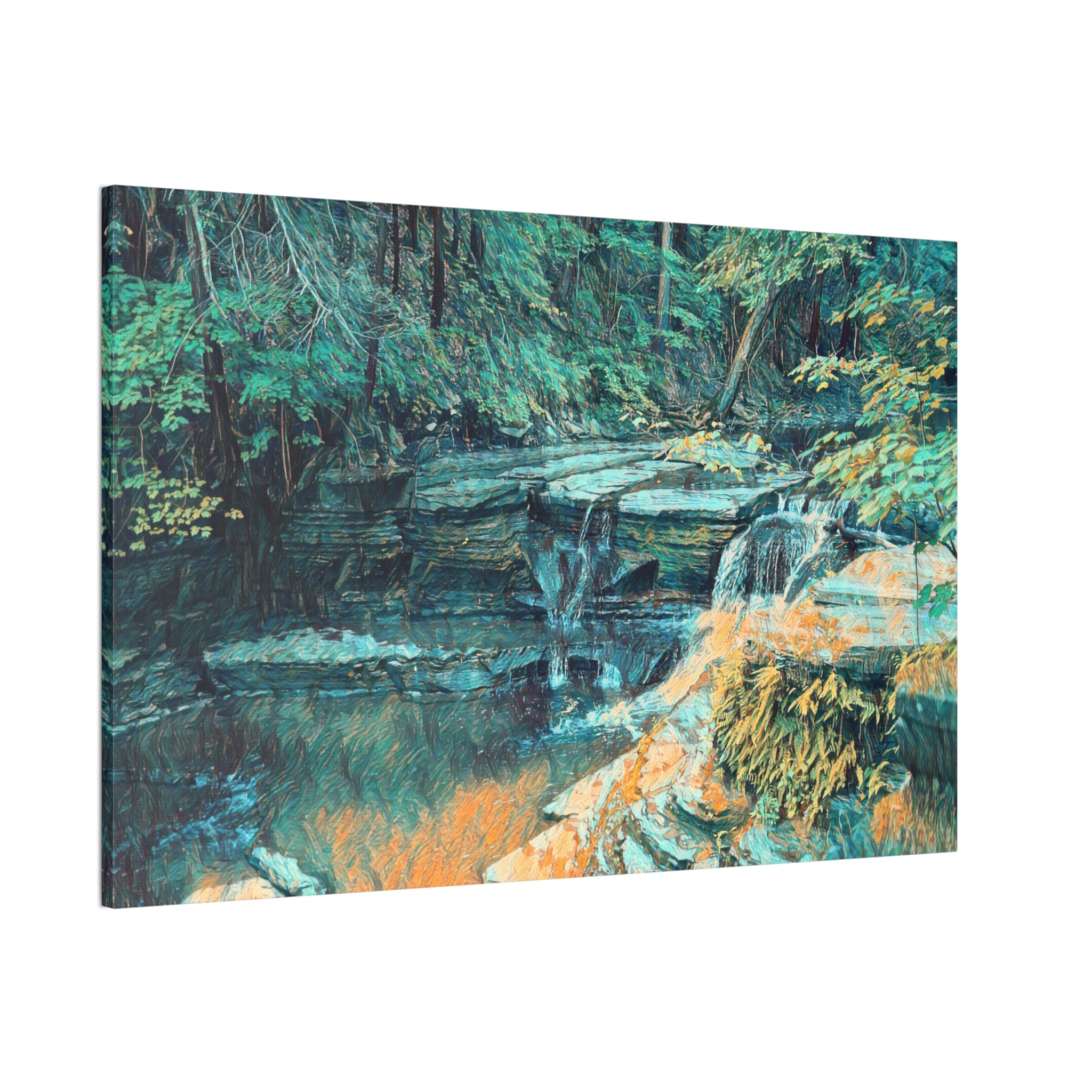 Buttermilk Falls Canvas Print — Tranquil Nature Wall Art