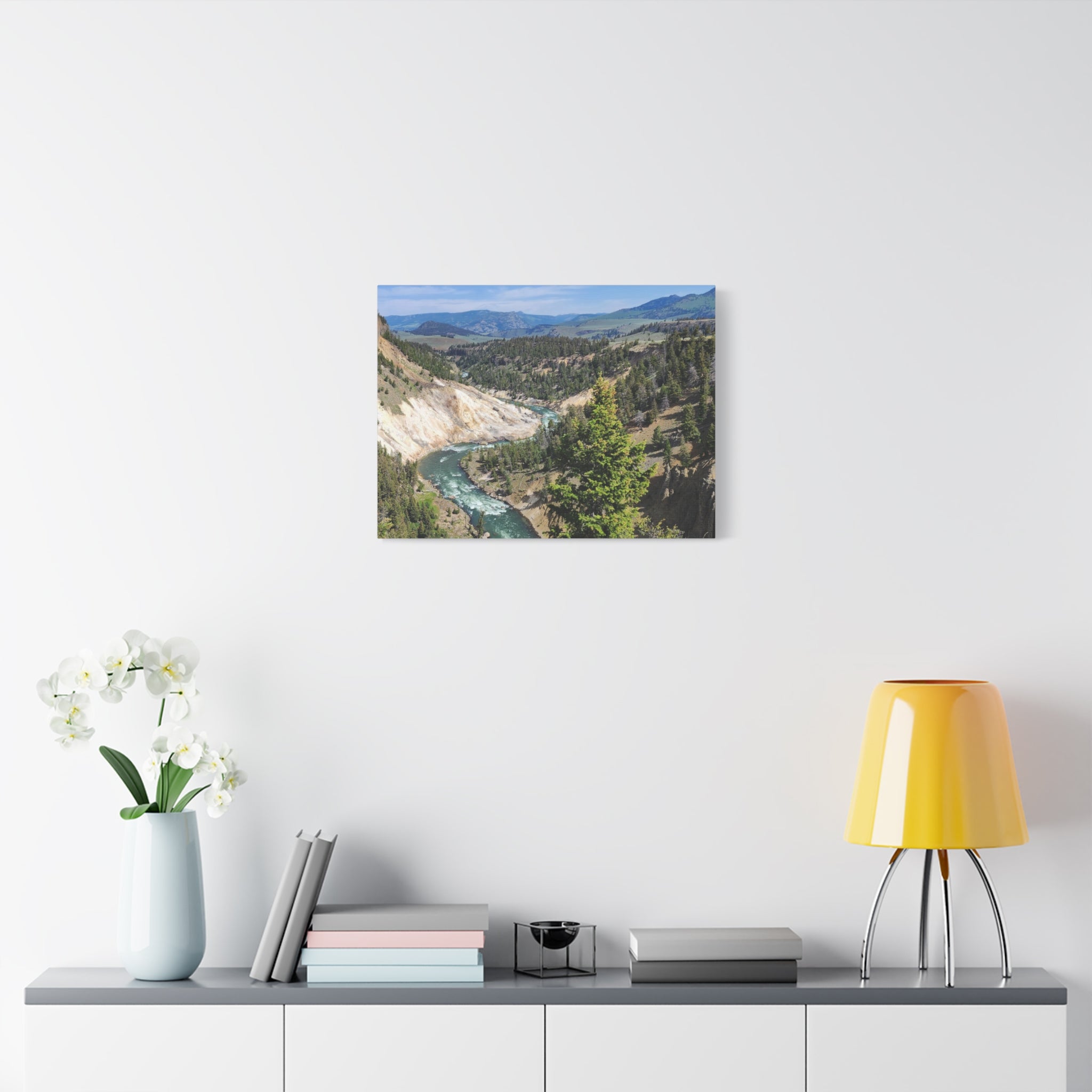 Yellowstone River Canyon Canvas Print — Scenic National Park Wall Art