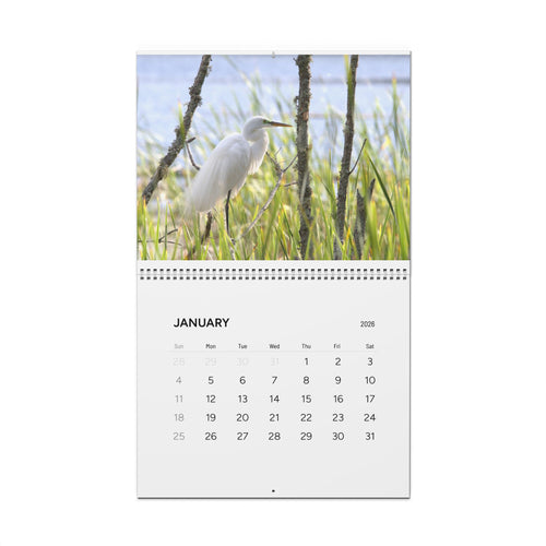 2026 Coastal Birds Wall Calendar — Egret & Heron Nature Photo Calendar