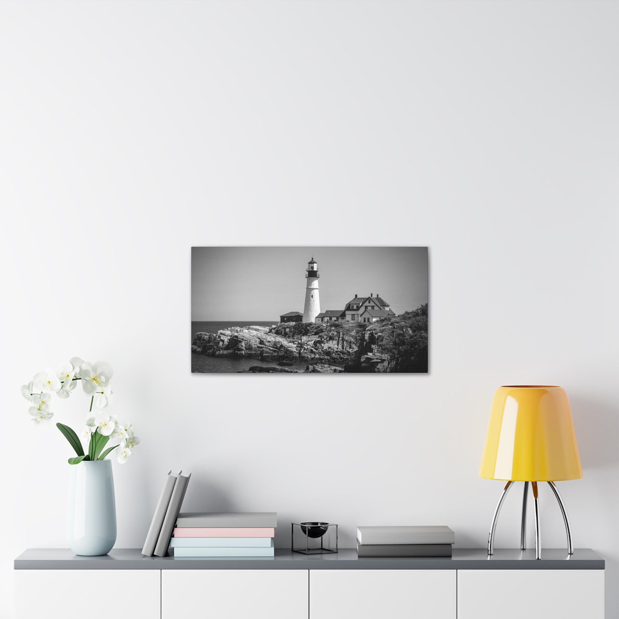 Lighthouse Coastal Scene Canvas