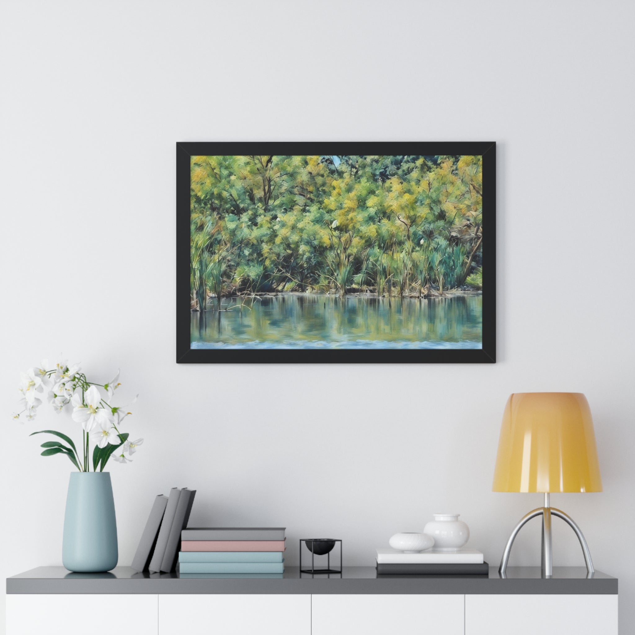 Framed Landscape Poster – Marsh Peace